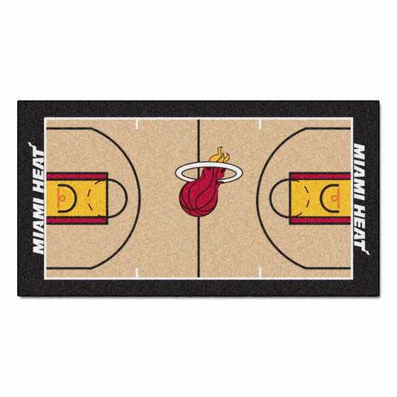 FANMATS9314NBA Miami Heat Nylon Face NBA Court Runner-Large