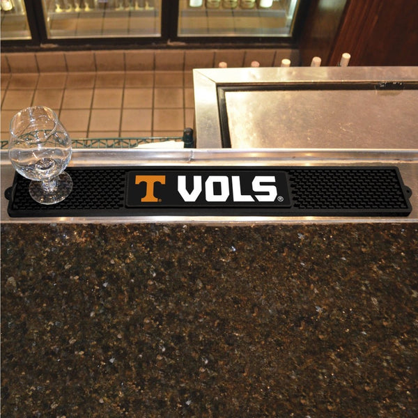 Fanmats Sports Team Logo Design University of Tennessee Rubber Non Spill Safe Serving Bar Kitchen Drink Mat 3.25x24