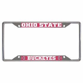 Fanmats 14871 NCAA Ohio State University Buckeyes Chrome License Plate Frame