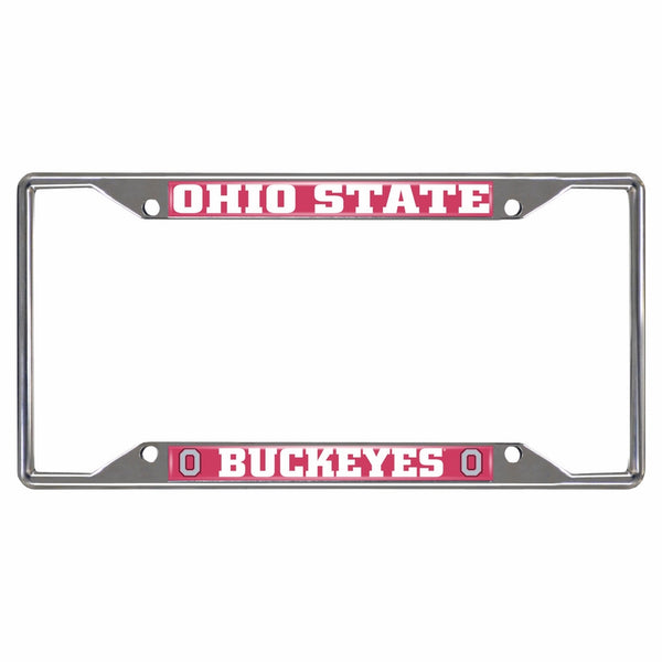 Fanmats 14871 NCAA Ohio State University Buckeyes Chrome License Plate Frame