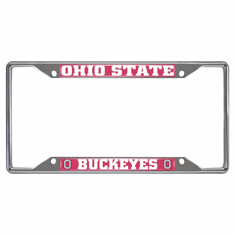 Fanmats 14871 NCAA Ohio State University Buckeyes Chrome License Plate Frame