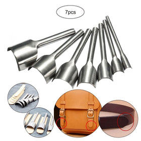 Hanperal Leather Craft Tools Half-round Cutter Punch Strap Belt Wallet End DIY 10-40mm