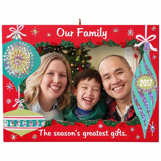 Hallmark Keepsake 2017 Our Family Greatest Gifts Picture Frame Dated Christmas Ornament