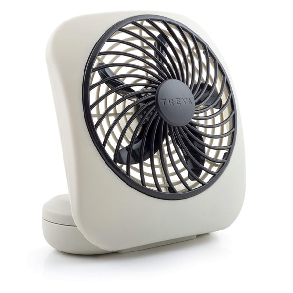 O2COOL 5-Inch Portable Desktop Air Circulation Battery Fan - 2 Cooling Speeds - Compact Folding & Tilt Design