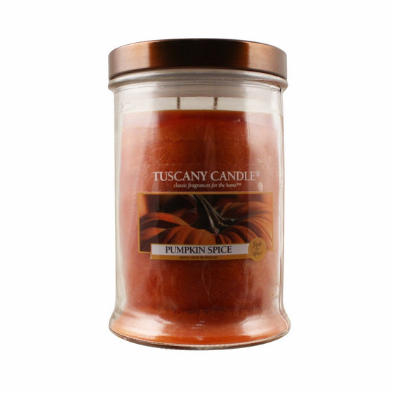 Langley Empire Candle Tuscany, Mottled, Bronze Lid, 18-Ounce, Pumpkin Spice