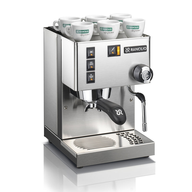 Rancilio Silvia Espresso Machine with Iron Frame and Stainless Steel Side Panels, 11.4 by 13.4-Inch