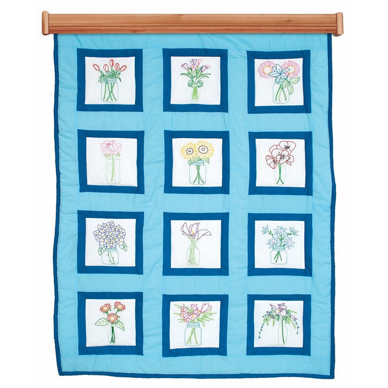 Jack Dempsey Antique Jars Quilt Blocks, 9"