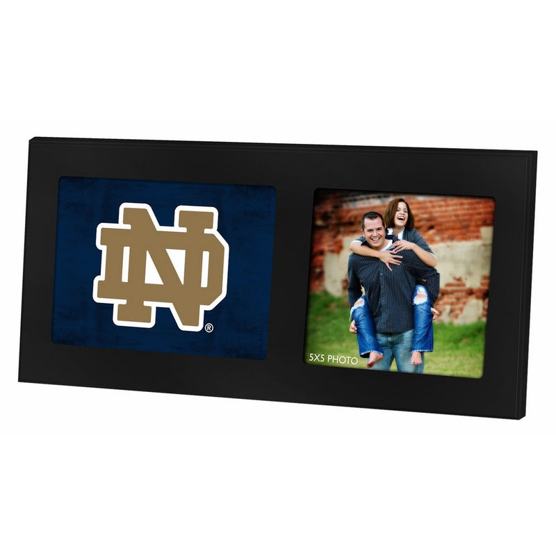 KH Sports Fan 16" x 8" Notre Dame Fighting Irish Colored Logo Black Single Collage Photo Frame