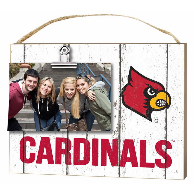 KH Sports Fan 10" x 8" Louisville Cardinals Clip It Weathered Logo Collage Photo Frame