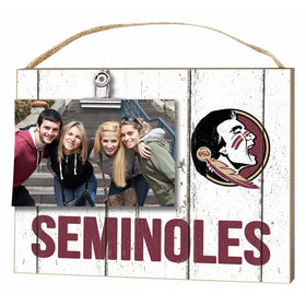 KH Sports Fan 10" x 8" Florida State Seminoles Clip It Weathered Logo Collage Photo Frame