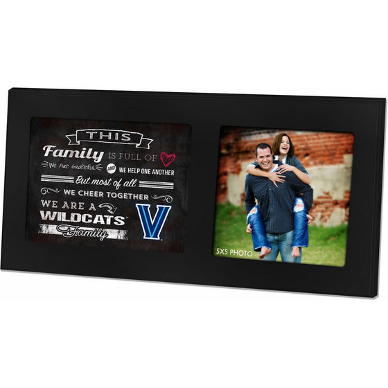 KH Sports Fan 16"X8" Villanova Wildcats Family Cheer Black Single Collage Photo Frame