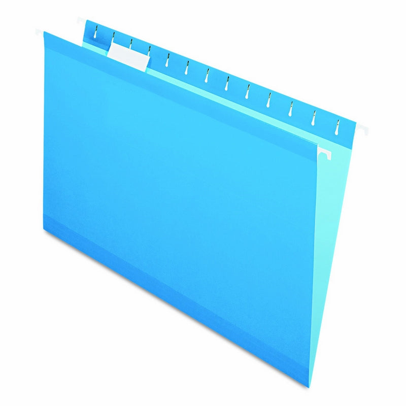 Pendaflex Reinforced Hanging Folders, Legal Size, Blue, 1/5 Cut, 25/BX (04153 1/5 BLU)