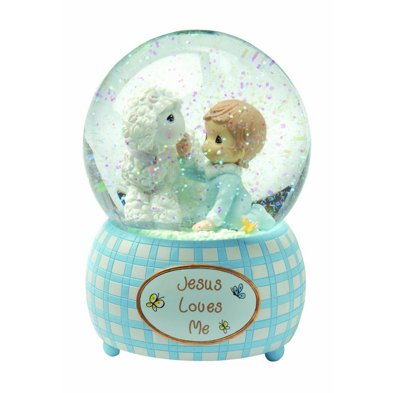 Precious Moments,Jesus Loves Me, Boy, Resin Snow Globe, 102404