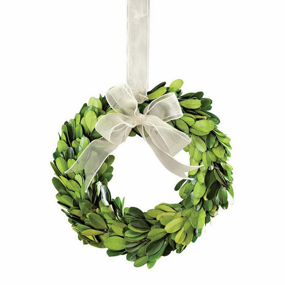 Napa Home & Garden 6-inch Preserved Boxwood Wreath with Ribbon