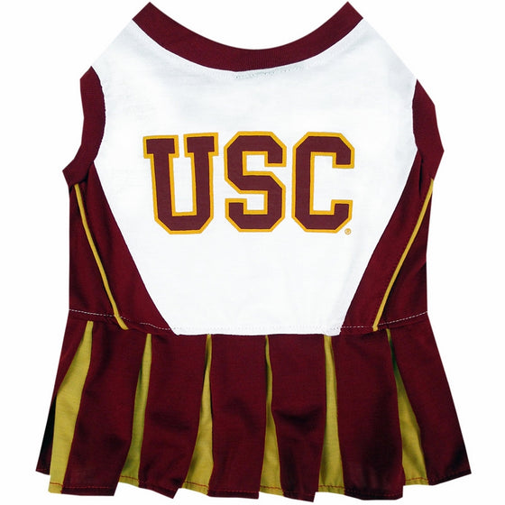 Pets First Collegiate USC Trojans Dog Cheerleader Dress, Medium