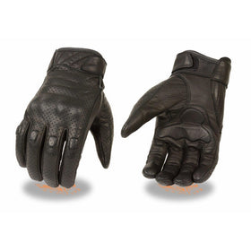 Milwaukee Leather Men's Premium Leather Perforated Cruiser Gloves MG7500 (XL)