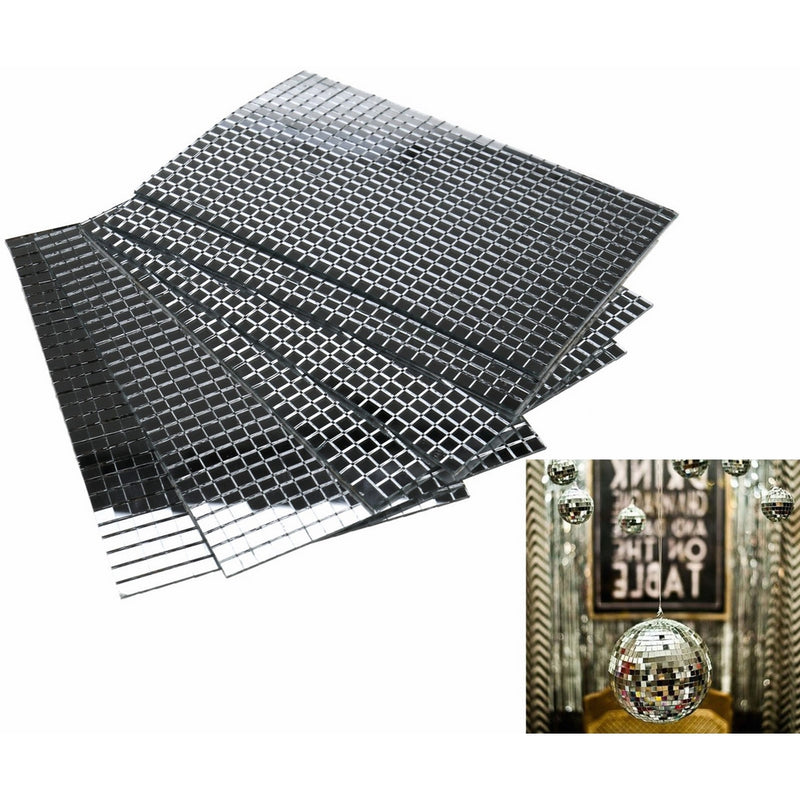 Self-Adhesive REAL Glass Craft Mini Square & Round Mirrors Mosaic Tiles 5 x 5mm