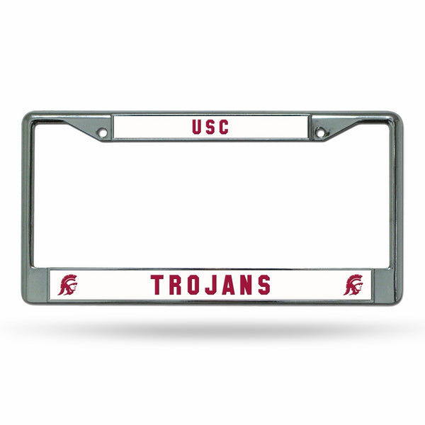 Rico Industries NCAA Southern California Trojans Standard Chrome License Plate Frame