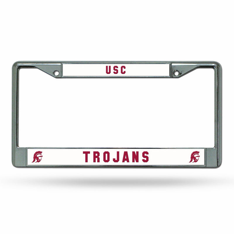 Rico Industries NCAA Southern California Trojans Standard Chrome License Plate Frame