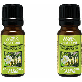 Set of 2 - Concentrated Fragrance Oil - Scent - Honeysuckle / Jasmine :A strong floral bouquet w/ hints of pear and finishes w/ a sweet cotton candy note (.33 fl. oz./each)