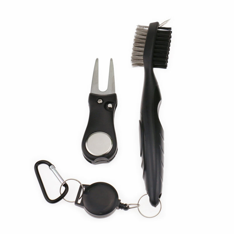 Regpre Golf Brush and Groove Cleaner with Retractable Clip,Golf Divot Repair Tool