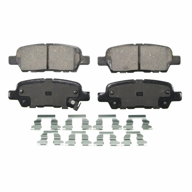 Wagner QuickStop ZD1288 Ceramic Disc Pad Set Includes Pad Installation Hardware, Rear