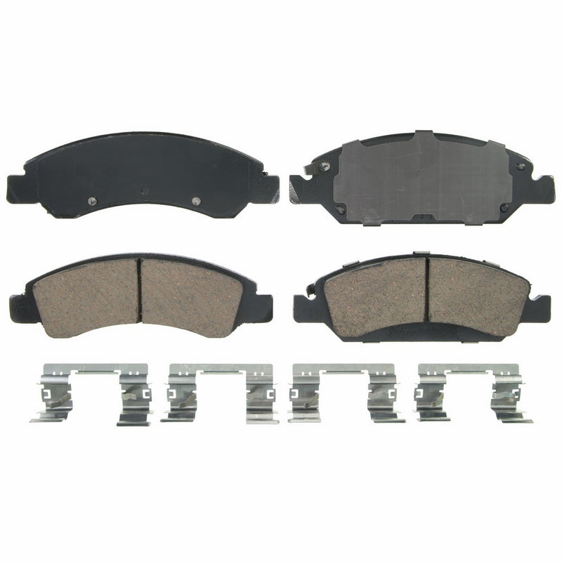 Wagner QuickStop ZD1363 Ceramic Disc Pad Set Includes Pad Installation Hardware, Front