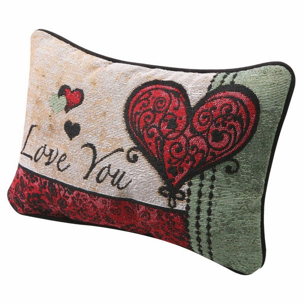 I Love You I Love You More Pillow - Woven Tapestry - Reversible Love Messages