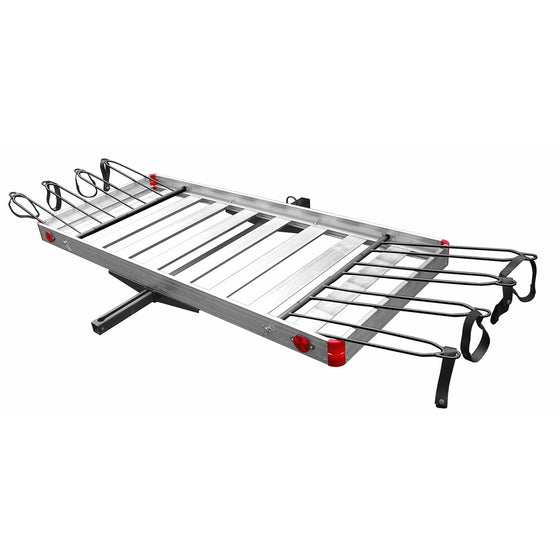 Tow Tuff TTF-2762ACBR 2-in-1 Aluminum Cargo Carrier with Bike Rack