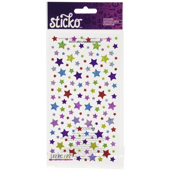 Sticko 450188 Stickers, Shimmery Stars