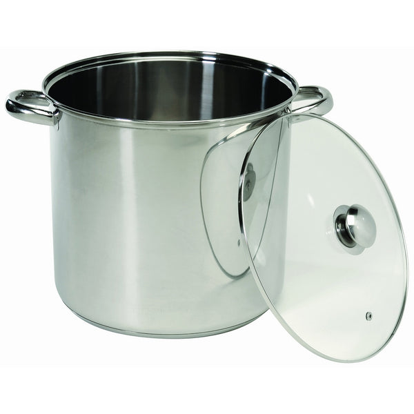 ExcelSteel 551 Stainless Steel Stockpot with Encapsulated Base, 20-Quart