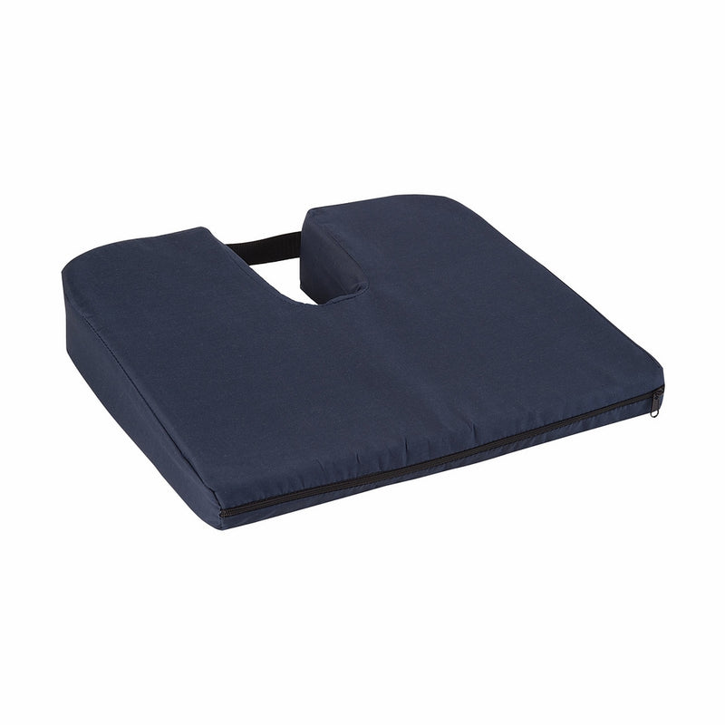 Duro-Med Coccyx Cushion, Coccyx Pillow, Coccyx Seat Cushion, Helps with Sciatica Back Pain, Navy, 14.8 by 13.1 by 2.9 inches