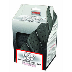 Superior 58-0550B Sport Grip Steering Wheel Cover, Size "B", Black