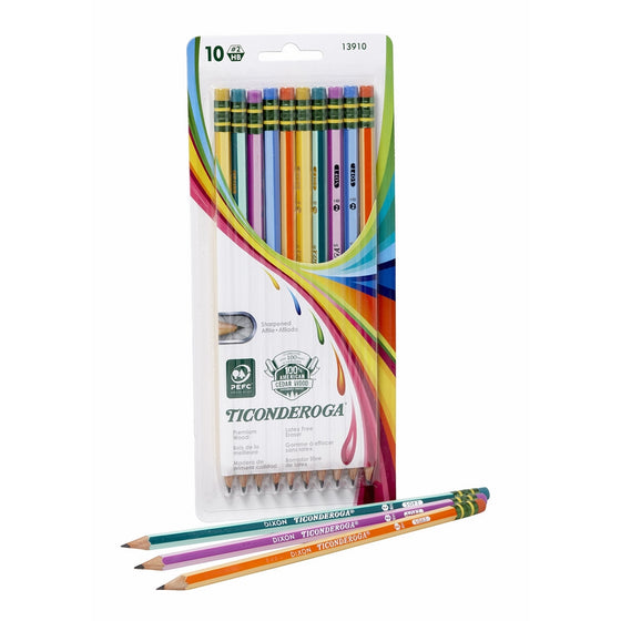 Dixon Latex-Free Eraser, Pre-Sharpened, Non-Toxic Wood Pencil (13910)