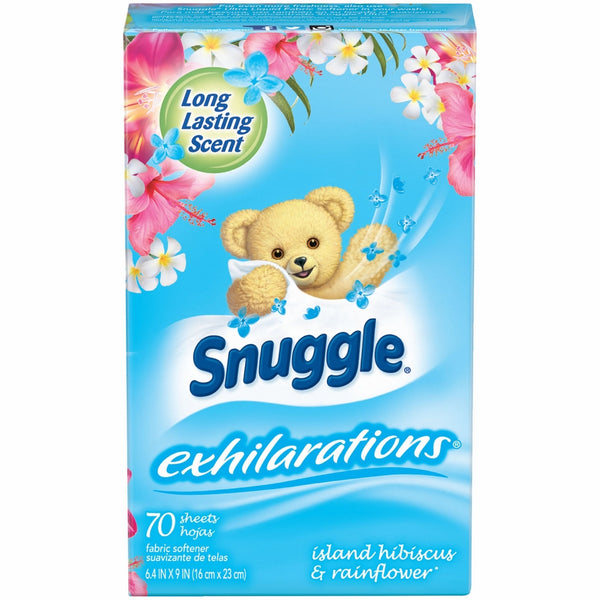 Snuggle Exhilarations Fabric Conditioner Dryer Sheets, Island Hibiscus & Rainflower, 70 Count