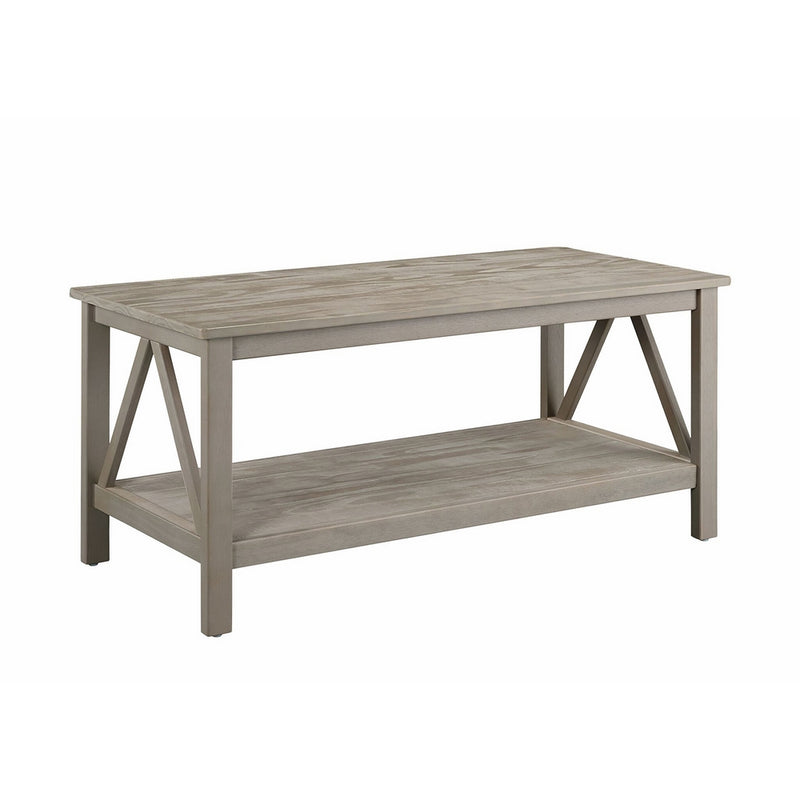 Linon Titian Rustic Gray Coffee Table