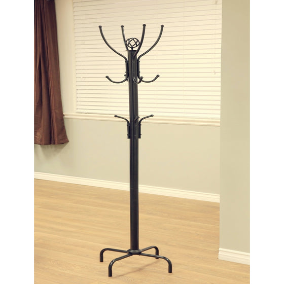 Frenchi Home Furnishing CR002 Metal Coat Rack, 12 Hook, CHARCOAL