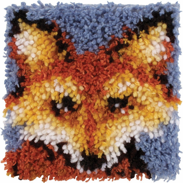 Wonderart Mr. Fox Latch Hook Kit, 8" x 8"
