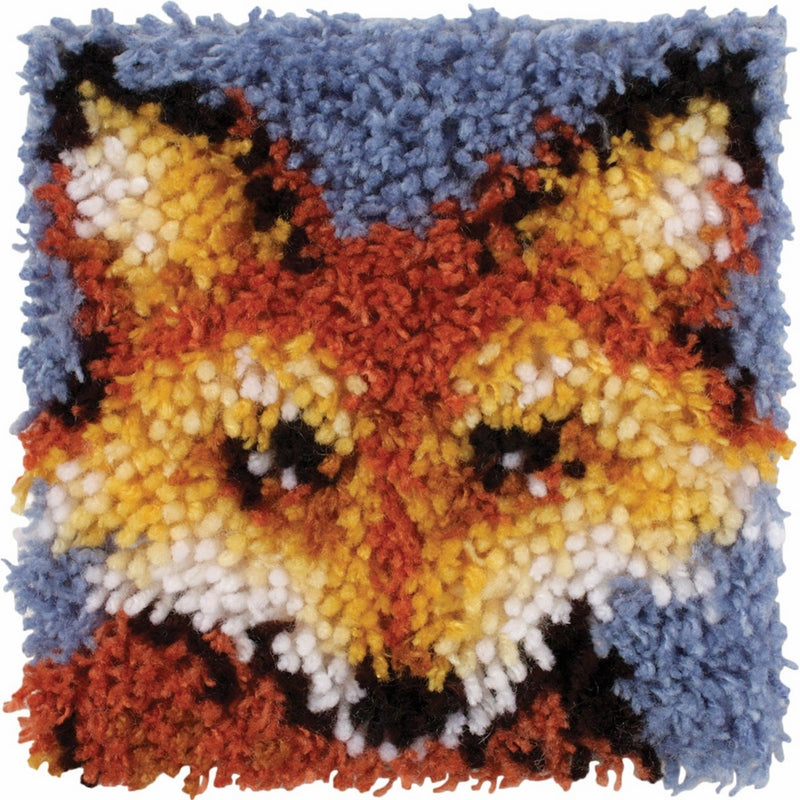 Wonderart Mr. Fox Latch Hook Kit, 8" x 8"