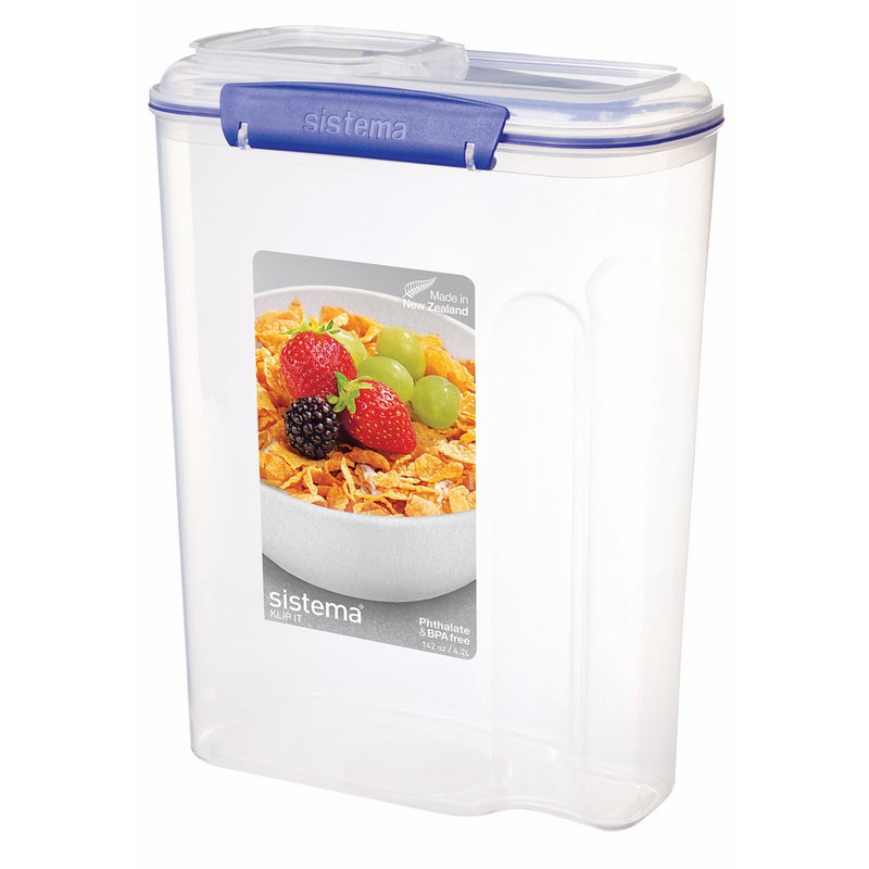 Sistema Klip It Collection Cereal Food Storage Container, 142 Ounce/17.75 Cup