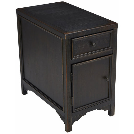 Ashley Furniture Signature Design - Gavelston Chair Side End Table - Rectangular - Rubbed Black Finish