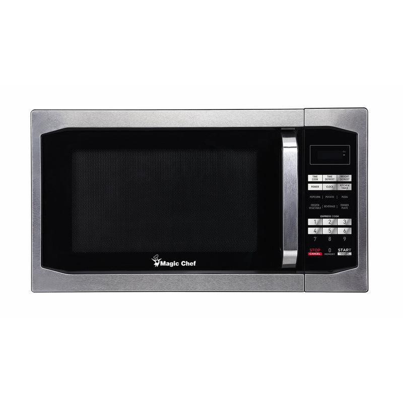 Magic Chef MCM1611ST 1100W Microwave Oven, 1.6 cu.ft, Stainless Steel