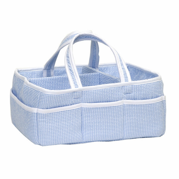 Trend Lab Gingham Seersucker Storage Caddy, Blue