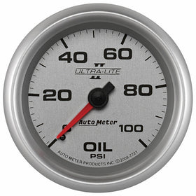 Auto Meter 7721 Ultra-Lite Pro II 2-5/8" 0-100 PSI Mechanical Oil Pressure Gauge