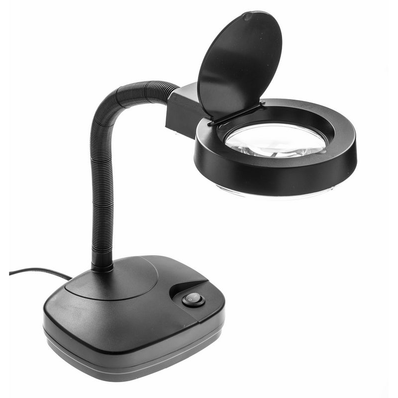 SE MC353B Table Magnifier 3.5x Lamp with Fluorescent Light, Black