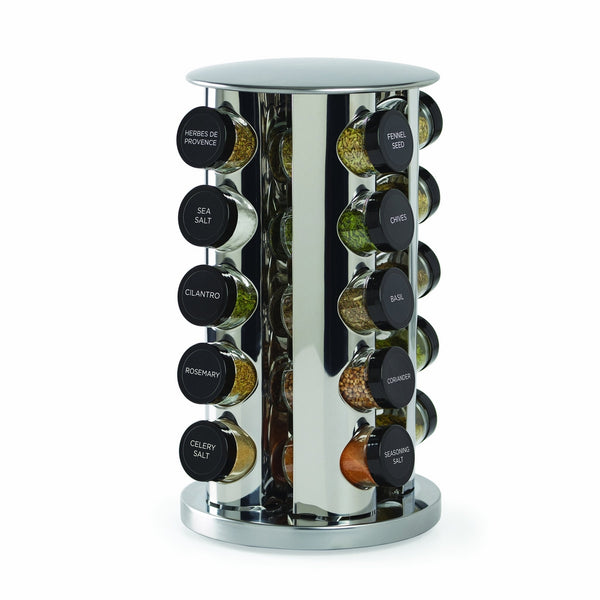 Kamenstein 20-Jar Revolving Spice Tower with Free Spice Refills for 5 Years