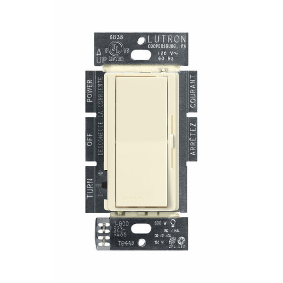 Lutron DVCL-153P-AL Diva Dimmable CFL/LED Dimmer, Almond