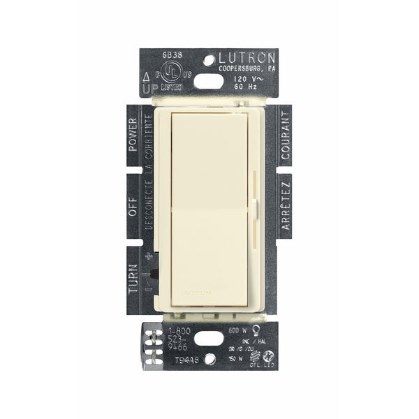 Lutron DVCL-153P-AL Diva Dimmable CFL/LED Dimmer, Almond