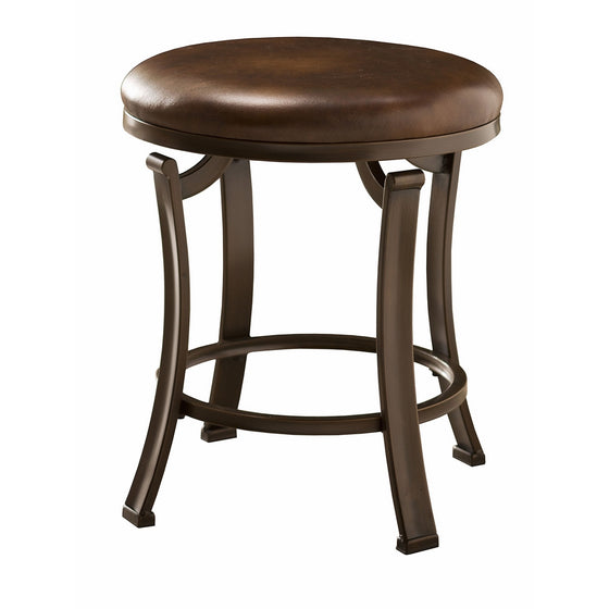 Hillsdale Hastings Backless Vanity Stool, Antique Brown