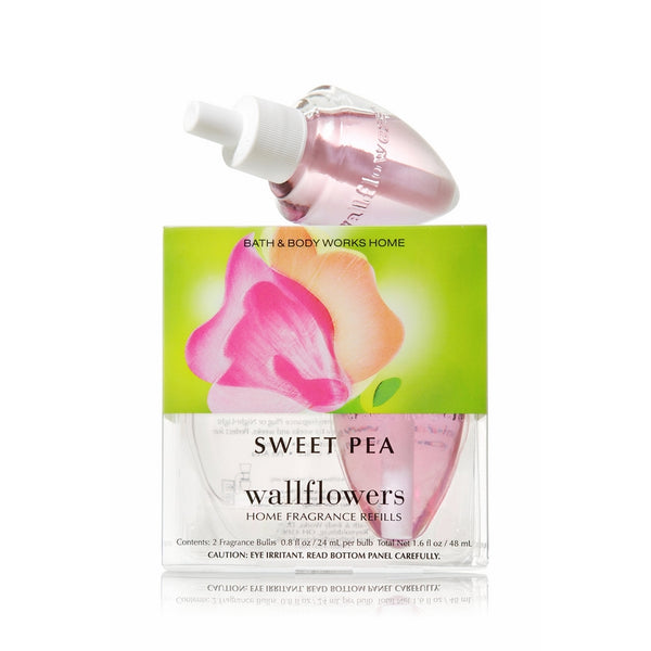 Bath Body Works Sweet Pea Wallflowers Home Fragrance Refills 2 Bulbs